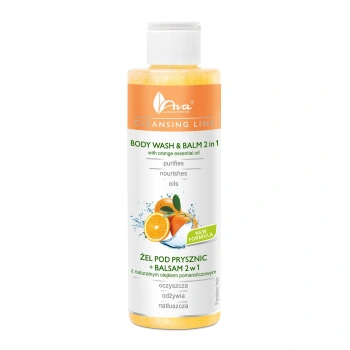 AVA CLEANSING LINE ŻEL POD PRYSZNIC Z BALSAMEM 2 w 1 Z OLEJKIEM Z POMARAŃCZY 200 ml